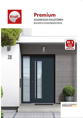 Bild Aktionsprospekt Aluminium Haustüren Premium bei Knoll für Frankfurt